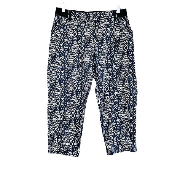 Chico's Pants - Chico’s | Ikat Elastic Waist Cropped Pants Size 0.5 (S)